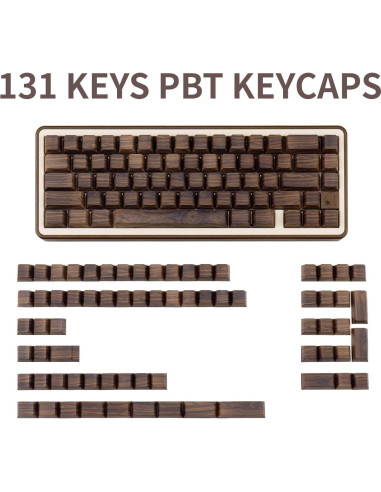 Teclas Personalizadas PBT TIMSEKER 131 Teclas Nogal Cherry