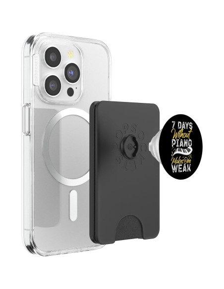 PopWallet Magnético PopSockets Negro para iPhone - Profesor de Piano PopWallet Magnético PopSockets Negro para iPhone - Profesor de Piano