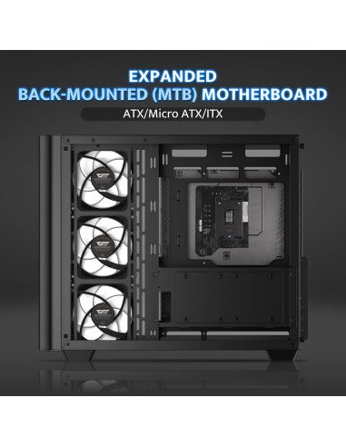 Caja de PC Gaming darkFlash DPW90 ATX con 4 Ventiladores ARGB
