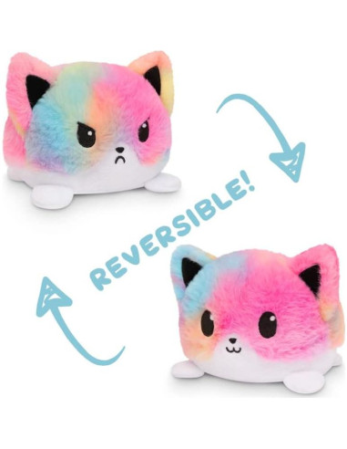 Peluche Reversible Zorro TeeTurtle Tie-Dye 10x10 cm