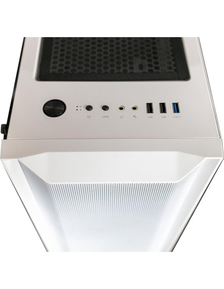 Caja de escritorio para juegos Allied Gaming Patriot ATX - Vidrio templado, 3 ventiladores ARGB, 3 puertos USB Caja de escritorio para juegos Allied Gaming Patriot ATX - Vidrio templado, 3 ventiladores ARGB, 3 puertos USB