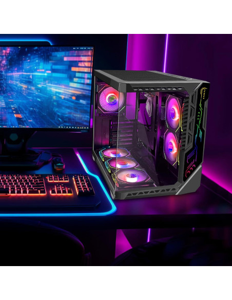 Caja de Juegos ATX SZSKYING CMSVB con Ventilación RGB Caja de Juegos ATX SZSKYING CMSVB con Ventilación RGB