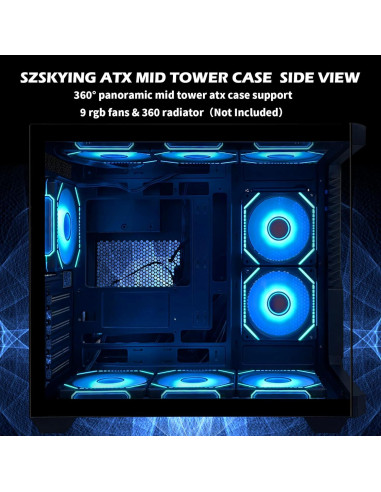 Caja de Juegos ATX SZSKYING CMSVB con Ventilación RGB