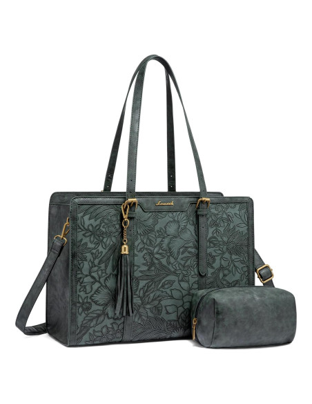 Bolsa para Portátil LOVEVOOK Verde Grabado 17.3" Mujer Bolsa para Portátil LOVEVOOK Verde Grabado 17.3" Mujer