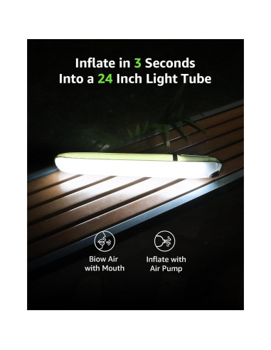 Lámpara Inflable Solar BILTRTE S60, 3 Modos, IP66, 2000mAh