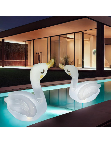 Luces Flotantes para Piscina TIALLY Cisne Blanco 2 Paquete Luces Flotantes para Piscina TIALLY Cisne Blanco 2 Paquete
