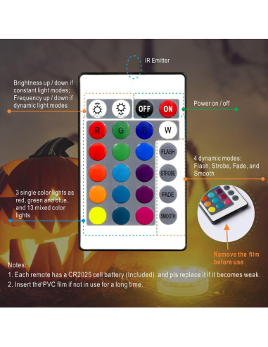 Luces LED sumergibles Tripop TP-SLL2RGBR4 con control remoto