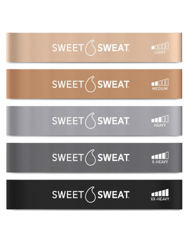 Bandas de Resistencia Sweet Sweat - Set de 5 Niveles para Ejercicio
