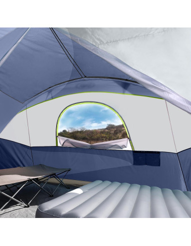 Tienda de Camping UNP para 8 Personas, Impermeable, 4.27m x 4.27m