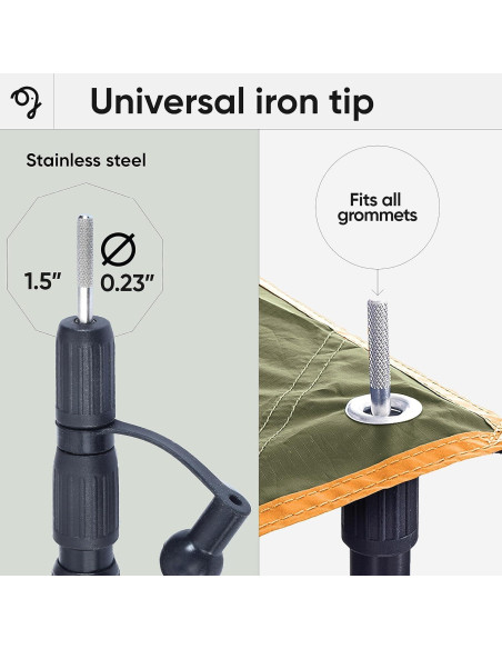 Postes Telescópicos de Aluminio Green Elephant - 2 Unidades Ajustables 0.6m a 2.4m Postes Telescópicos de Aluminio Green Elephant - 2 Unidades Ajustables 0.6m a 2.4m