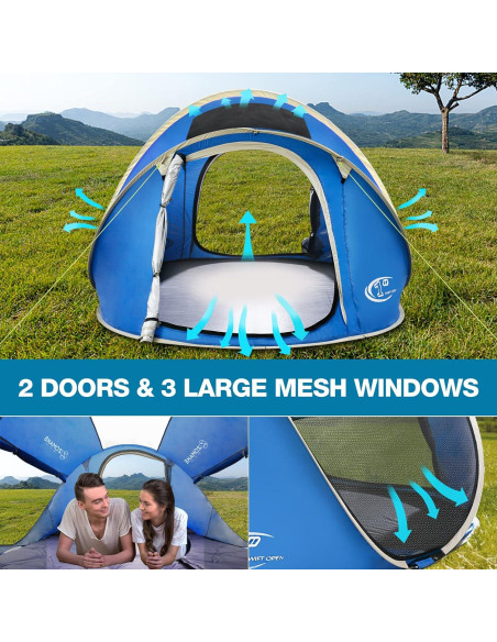 Carpa ZOMAKE Impermeable para 3-4 Personas Automática Carpa ZOMAKE Impermeable para 3-4 Personas Automática