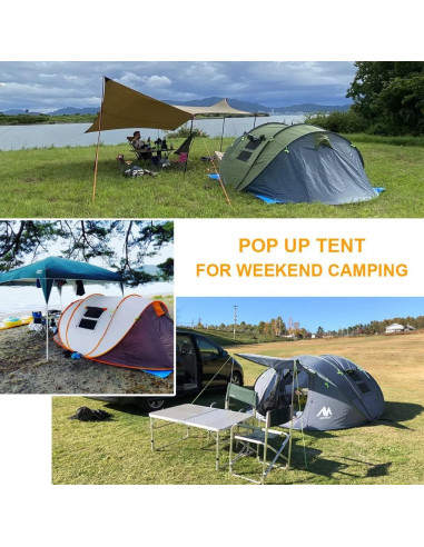 Carpa Pop Up AYAMAYA para 6 Personas Impermeable Doble Capa