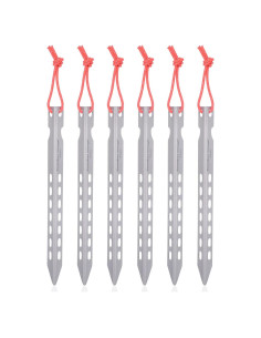 Estacas de Tienda de Titanio iBasingo 6 Piezas 16 cm
