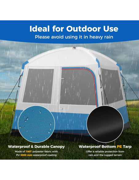 Carpa de Camping Goplus para 5 Personas, Impermeable y Ventilada Carpa de Camping Goplus para 5 Personas, Impermeable y Ventilada