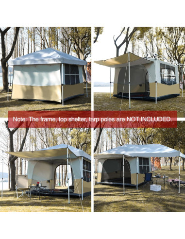 Carpa Interior REDCAMP 4-6 Personas 2.99x2.99m Resistente Agua