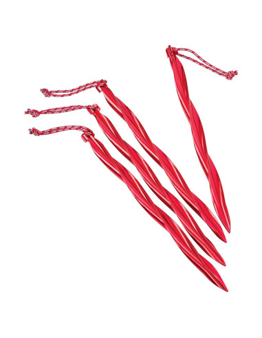Estacas de Tienda MSR Cyclone 25.4 cm 4 Pack Roja