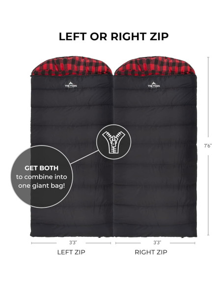 Saco de Dormir TETON Celsius XXL - 0F (-17.78C) para Camping Saco de Dormir TETON Celsius XXL - 0F (-17.78C) para Camping