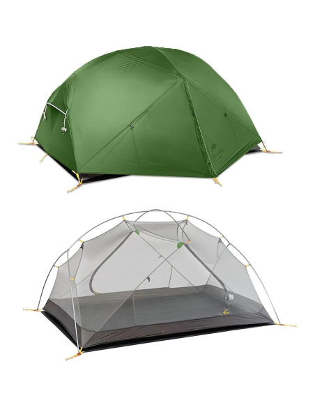 Tienda de Camping Naturehike Mongar 2 Personas 3 Temporadas Tienda de Camping Naturehike Mongar 2 Personas 3 Temporadas