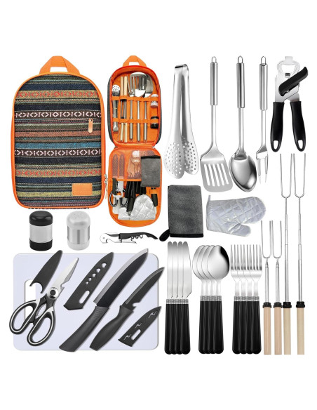 Juego de Utensilios de Cocina para Camping Bsotas 31 Piezas Juego de Utensilios de Cocina para Camping Bsotas 31 Piezas