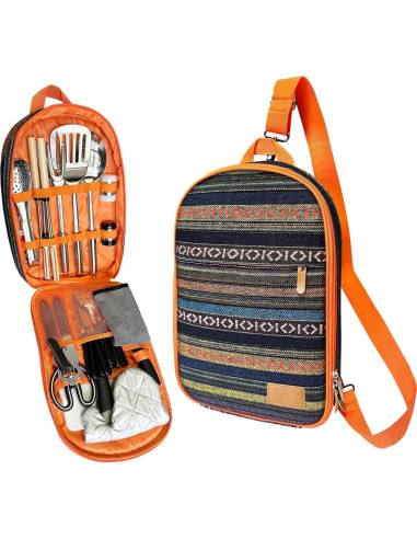 Juego de Utensilios de Cocina para Camping Bsotas 31 Piezas