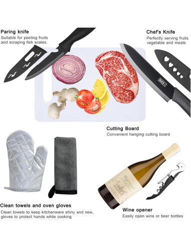 Juego de Utensilios de Cocina para Camping Bsotas 31 Piezas