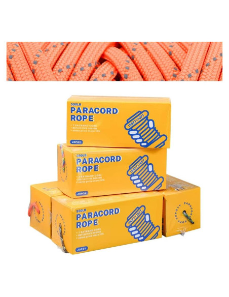Cuerda Paracord 550LB JOPOY 33.5m Reflectante Nylon Camping Cuerda Paracord 550LB JOPOY 33.5m Reflectante Nylon Camping