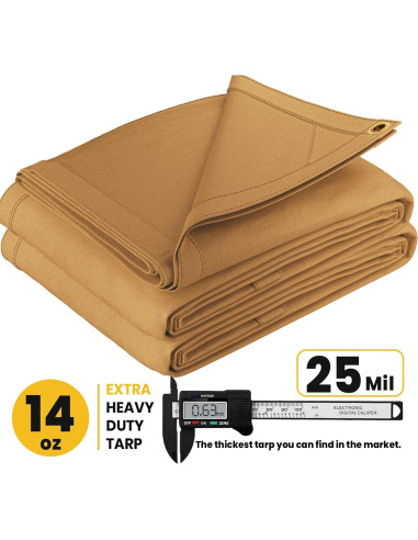 Lona Resistente PROTARP 7x9 pies a Prueba de Agua UV Marrón