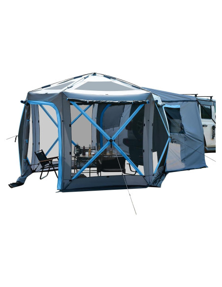 Carpa SUV JOYTUTUS Pop Up 3.05x3.2m 2 Habitaciones Gris Azul Carpa SUV JOYTUTUS Pop Up 3.05x3.2m 2 Habitaciones Gris Azul
