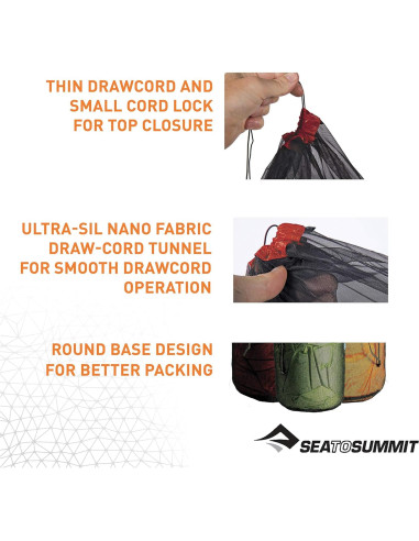 Saco de almacenamiento Sea to Summit 6.5L ultraligero naranja
