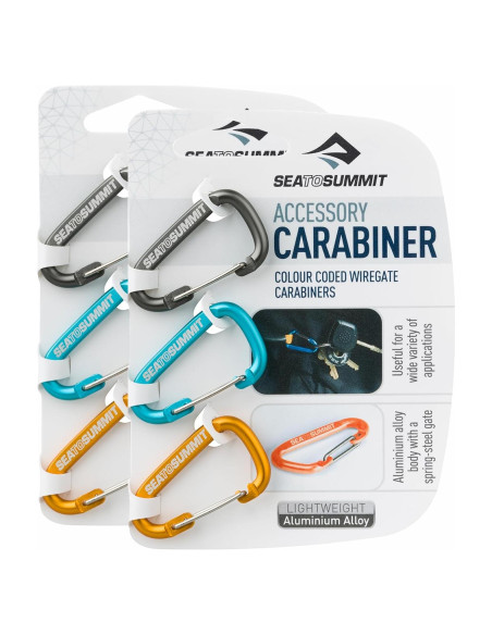 Carabiners Sea to Summit 6-Pack Aluminio Multiuso Carabiners Sea to Summit 6-Pack Aluminio Multiuso