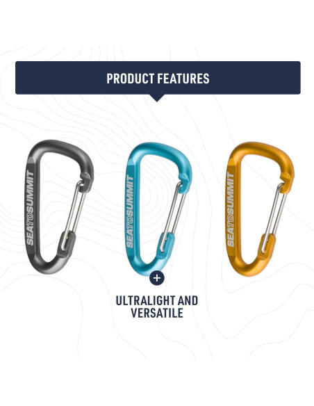 Carabiners Sea to Summit 6-Pack Aluminio Multiuso Carabiners Sea to Summit 6-Pack Aluminio Multiuso