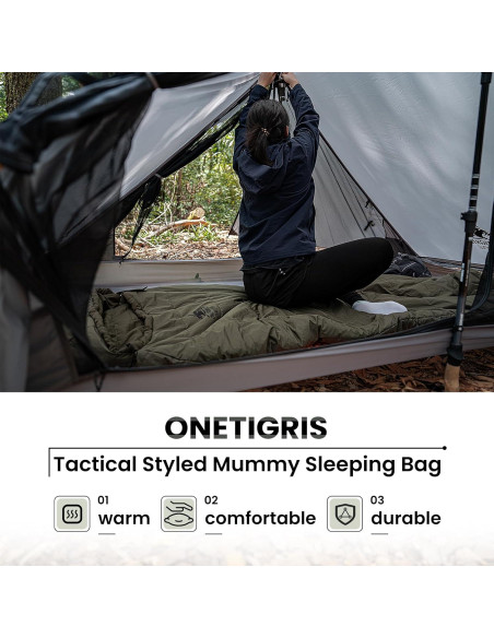 Saco de Dormir Momia OneTigris Bushcrafter 3 Estaciones 210x84 cm Saco de Dormir Momia OneTigris Bushcrafter 3 Estaciones 210x84 cm