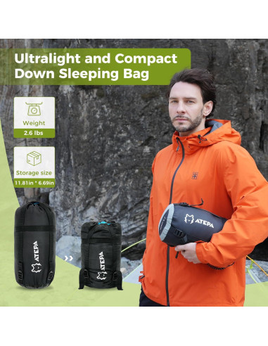 Saco de dormir ATEPA BULWARK 300 4 estaciones 1.18 kg