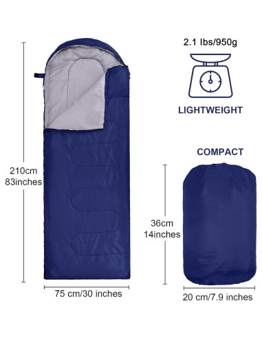 Sacos de Dormir Macarrie 4 Pcs 0 Grados Impermeables