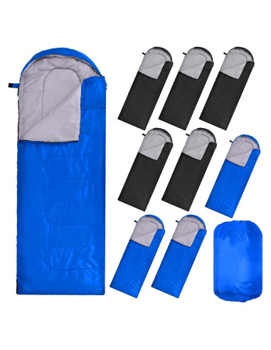 Sacos de Dormir Macarrie 10 Pcs 210x75cm Impermeables 4 Estaciones