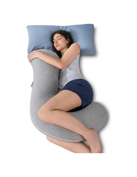 Almohada Corporal QUEEN ROSE 104 cm Soporte Lado Gris Almohada Corporal QUEEN ROSE 104 cm Soporte Lado Gris