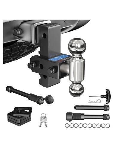 Enganche de Remolque Ajustable DEWOT TH-01 5670 kg con Bola Dual
