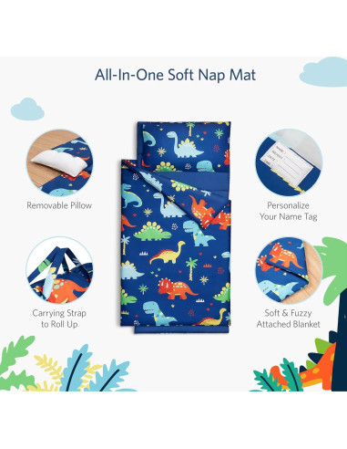 Saco de Dormir para Niños Cokouchyi Dinosaurio 135x53cm
