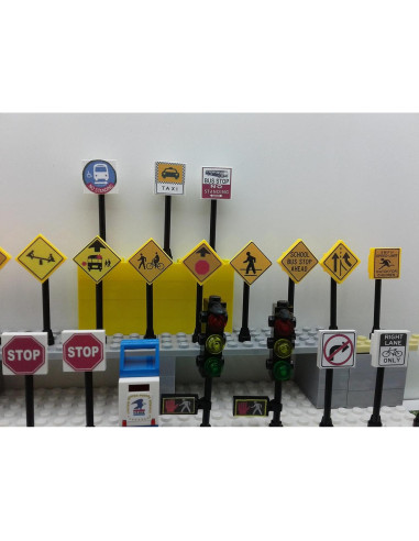 Conjunto 36 Señales de Tráfico Juguetes Miniatura 1:64