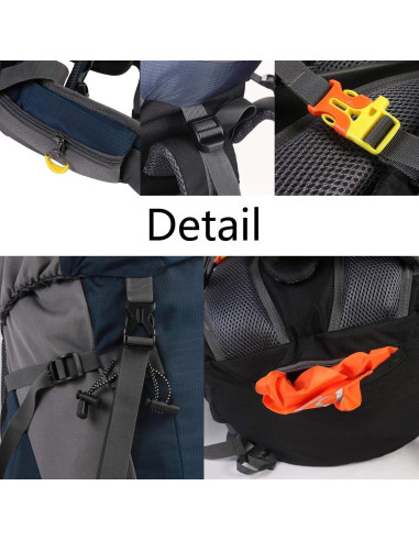 Mochila de Senderismo Esup 50L con Cubierta para Lluvia
