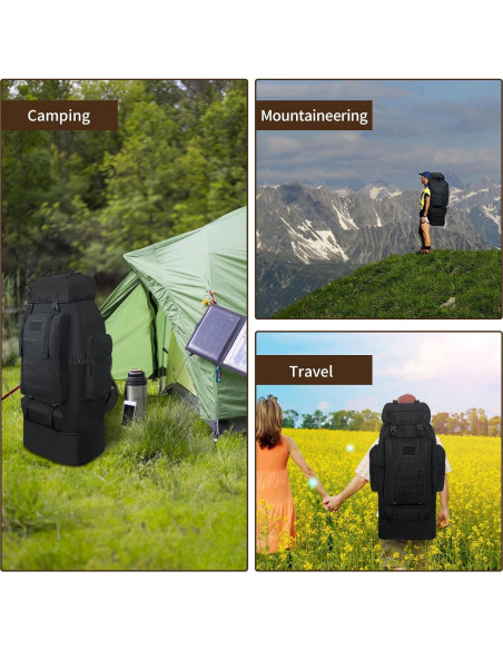 Mochila de Senderismo Vaupan 100L Impermeable Expandible Mochila de Senderismo Vaupan 100L Impermeable Expandible