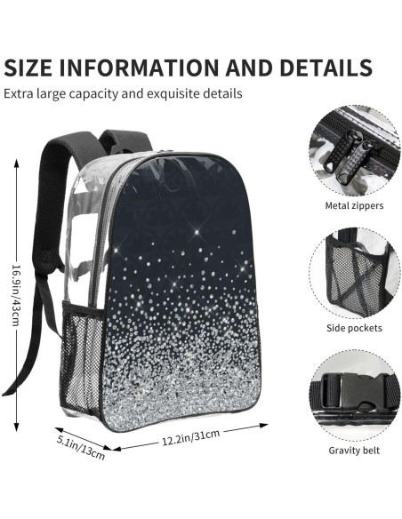 Mochila Transparente URTEAS 5L Ligera para Trabajo y Viajes Mochila Transparente URTEAS 5L Ligera para Trabajo y Viajes