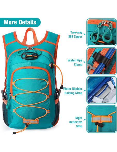 Mochila de Senderismo Niños 12L Verde Impermeable Mochila de Senderismo Niños 12L Verde Impermeable