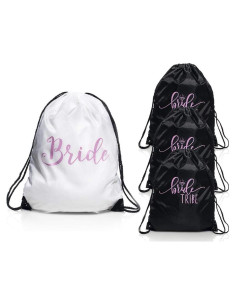 Set de 4 Bolsas de Cuerda Novia y Tribu Anderson 35.5x45.7cm
