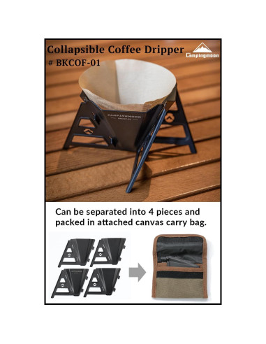 Goteador de Café Plegable Camping Campingmoon Acero Inoxidable 304