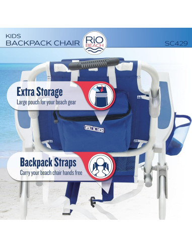 Silla de Playa Plegable RIO Gear para Niños 5 Posiciones