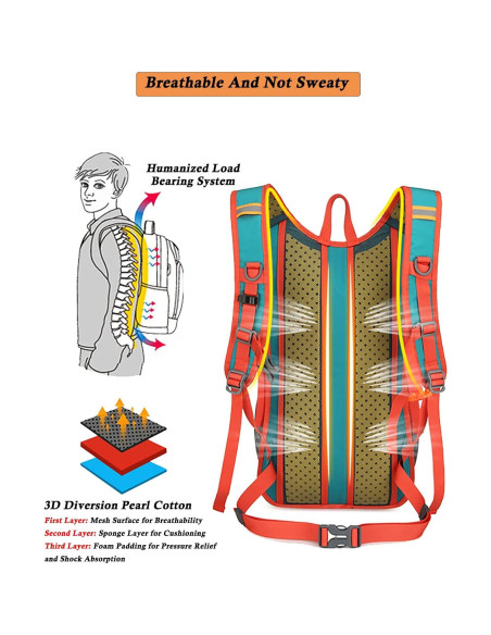 Mochila de Senderismo 35L Blackpongo Impermeable Verde Mochila de Senderismo 35L Blackpongo Impermeable Verde