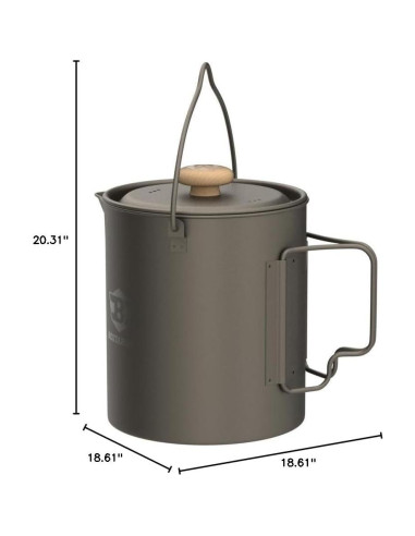 Olla de Camping Titanio Bestargot 750ml Prensa Francesa Portátil