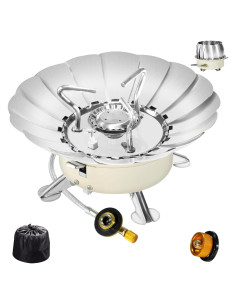 Estufa de Camping Aoglenic Lotus Plegable 2800W a Gas