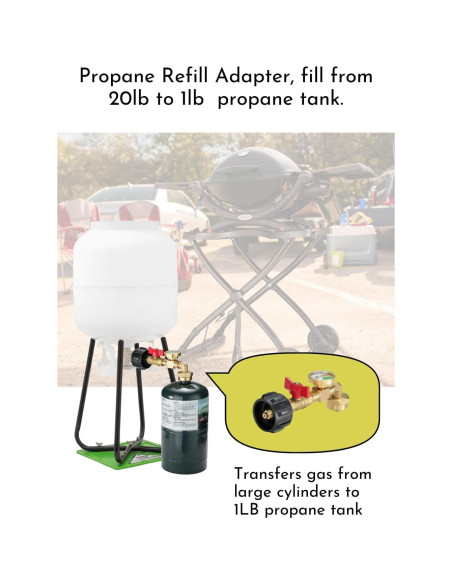Adaptador de Recarga de Propano QCC1 Camping Moon con Medidor Adaptador de Recarga de Propano QCC1 Camping Moon con Medidor